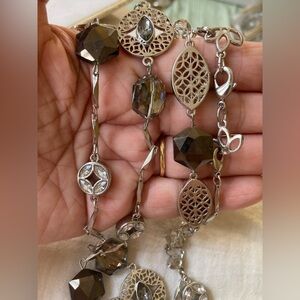 Crystals and‎ Rhinestones Long Beaded Necklace